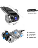 Dashcam Vision+ Full HD 1080P – Vision nocturne, détection mouvement, sans écran
